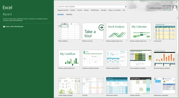 excel template types image