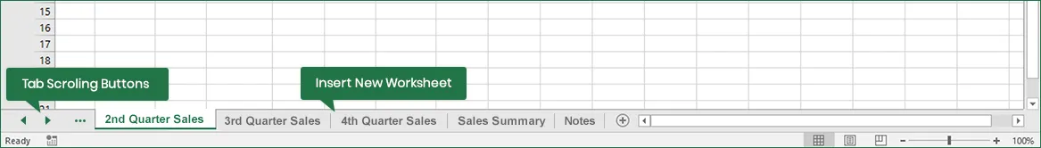 Figure 1-1: The Tab Scrolling Buttons