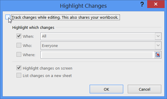 share workbook to track changes