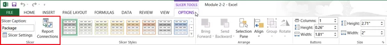 slicer options