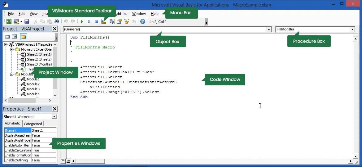 Figure 2-6: The Visual Basic Editor