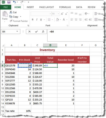 Building a Basic formula in Excel