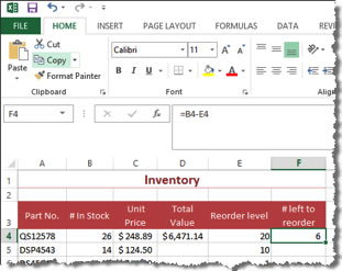 Copying Formulas in Excel
