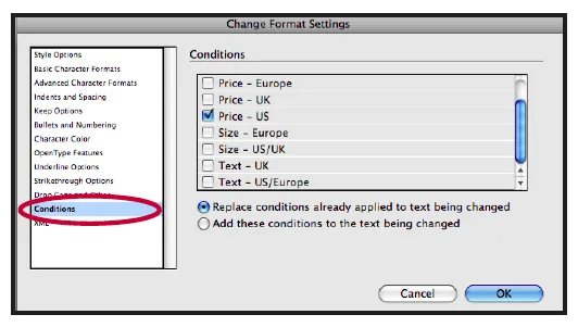 Change Format Setting