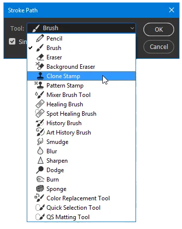 Stoke Path Tool Options