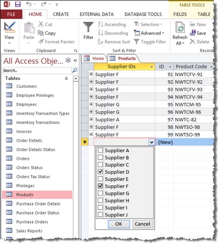 microsoft access data types