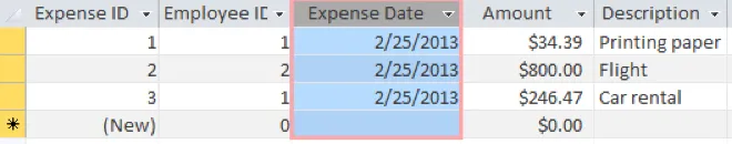 Expand Data Field Width