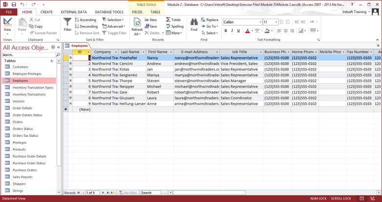 Opening Database Objects In Microsoft Access Training Connection