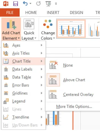 Changing the chart type