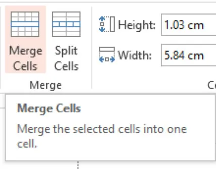 Merging Cells icon