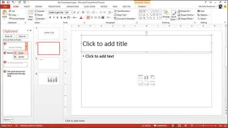 Office Clipboard Task pane