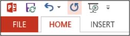 Quick Access Tool Bar - Redo