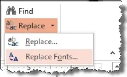 Replace Font Menu