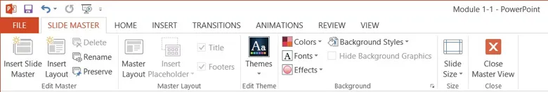 Slide Master Tab On Ribbon