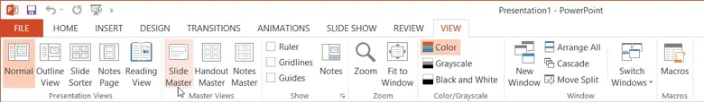 View In Slide Masters