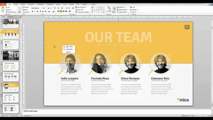 Powerpoint screen shot