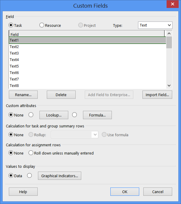 Adding Custom Fields To A Task In Ms Project Training Connection