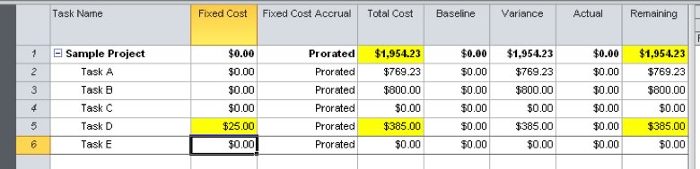 Fixed costs