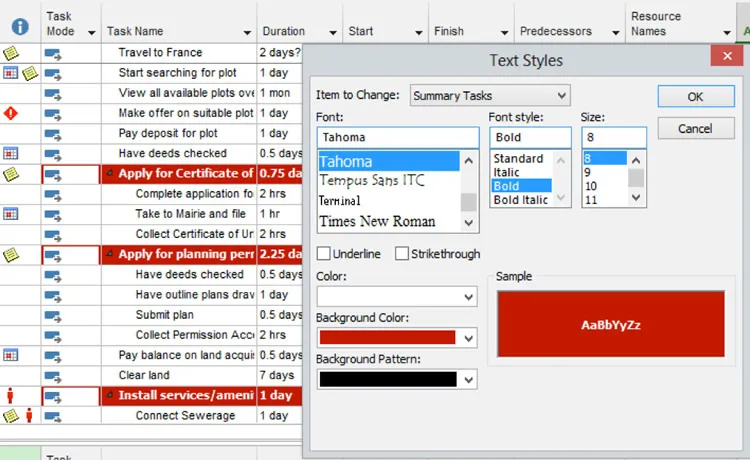 Formatting Tables