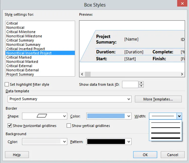 Choosing a Data Template