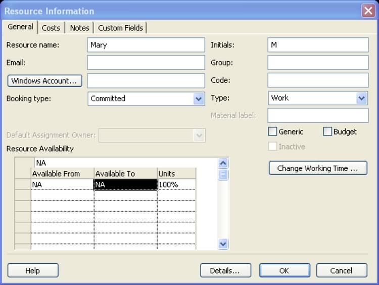 Adding Resources In Ms Project Training Connection