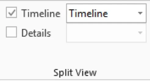 View Tab allows to you hide/show the timeline