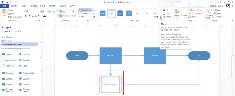 Shape Style Gallery Options