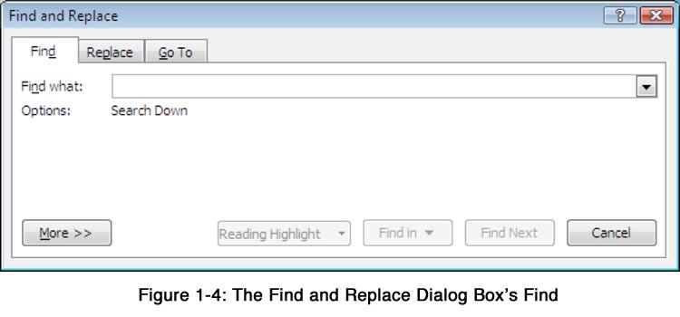 Find and Replace Tab