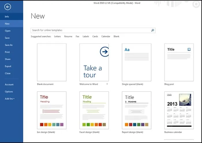 MS Word templates